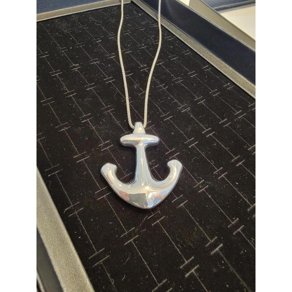 Sterling Silver Anchor Pendandt On Chain